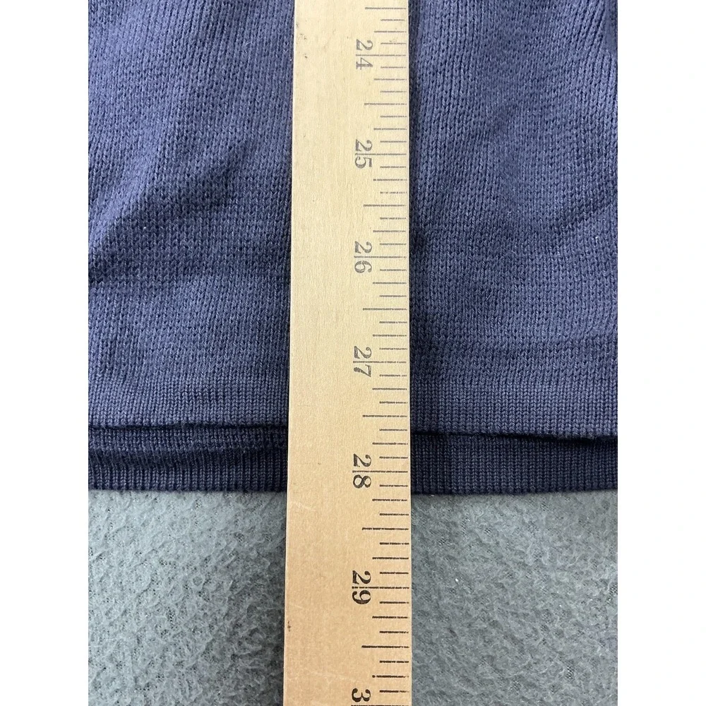 Lands' End Sweater‎ Mens 2XL Blue Full Zip Mock Neck Pockets American Airlines